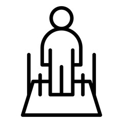 Poster - kid hologram projection icon. outline kid hologram projection vector icon for web design isolated on