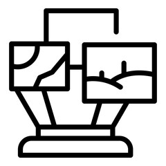 Poster - relief hologram projection icon. outline relief hologram projection vector icon for web design isola