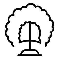 Poster - Hairstyle wig icon. Outline Hairstyle wig vector icon for web design isolated on white background