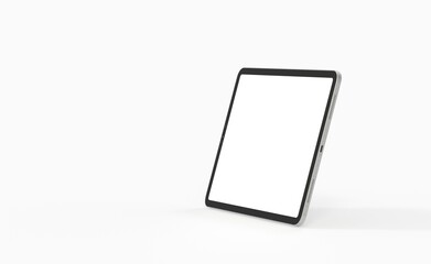 Poster - Photo 3D brandless tablet with empty screen isolated ipad