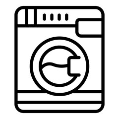 Poster - wash machine icon. outline wash machine vector icon for web design isolated on white background