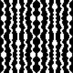 Aufkleber - Vertical pixels stripes. Vector simple pixel zebra ornament.