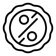 Poster - Percent sale tag icon. Outline Percent sale tag vector icon for web design isolated on white background
