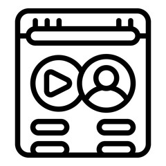 Poster - marketing web profile icon. outline marketing web profile vector icon for web design isolated on whi