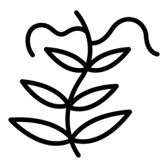 Sticker - Lentil garden plant icon. Outline Lentil garden plant vector icon for web design isolated on white background