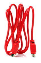 Red Cables Isolated On White Background