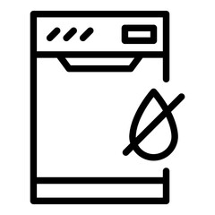 Poster - repair dishwasher no water icon. outline repair dishwasher no water vector icon for web design isola