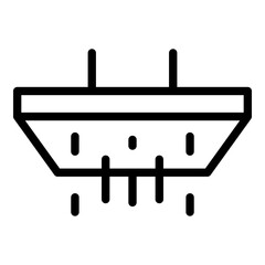 Poster - Shower head washing icon. Outline Shower head washing vector icon for web design isolated on white background