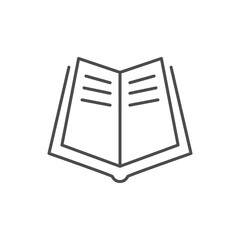 Wall Mural - Open book line outline icon