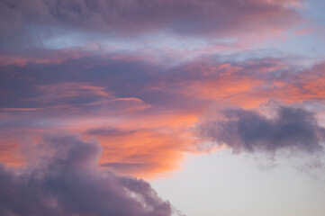 Wall Mural - beautiful orange sky during dusk