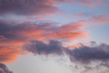Wall Mural - beautiful orange sky during dusk