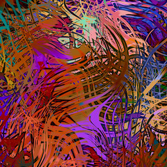 Wall Mural - Abstract colorful fractal pattern 