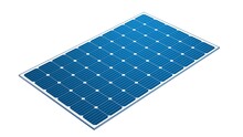 Solar PV Module Isolated On White Background. Photovoltaic System. 3d Illustration.