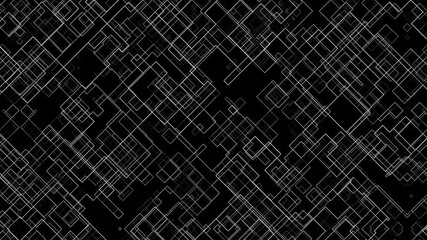 Poster - Computer generated cells of different sizes from thin lines. 3d rendering abstract technology backdrop