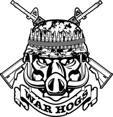 Wall Mural - war hog soldier