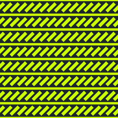 Poster - Diagonal yellow blocks and horizontal lines.