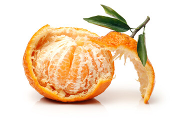 tangerine on a white background