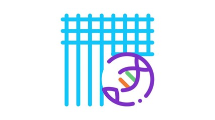 Poster - Medical Surgical Mesh Biomaterial animated icon on white background