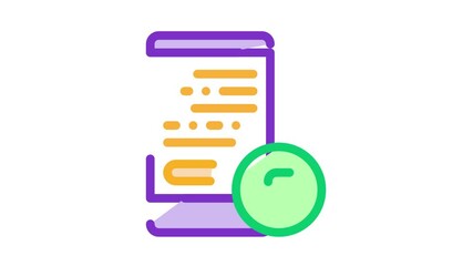 Poster - Financial Accounting On Smartphone Screen animated icon on white background