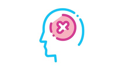 Poster - Renouncement animated icon on white background
