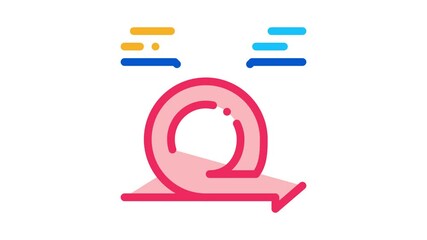 Aufkleber - Round Agile Arrow Mark With Comments animated icon on white background