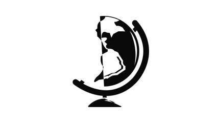 Poster - Globe icon animation simple best object on white