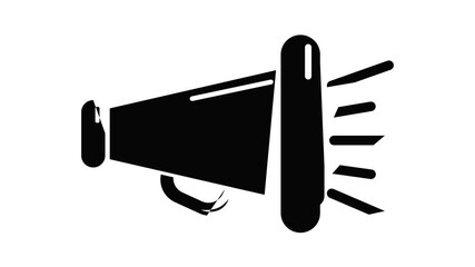 Poster - Megaphone icon animation simple best object on white