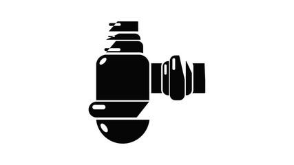 Poster - Sewage siphon icon animation simple best object on white