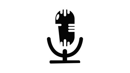 Sticker - Studio microphone icon animation simple best object on white