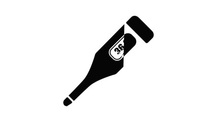 Poster - Digital thermometer icon animation simple best object on white