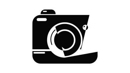 Poster - Photo camera icon animation simple best object on white