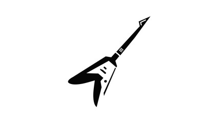 Poster - Electric guitar icon animation simple best object on white