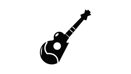 Poster - Acoustic guitar icon animation simple best object on white