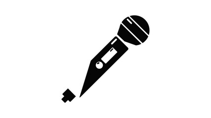 Poster - Microphone icon animation simple best object on white