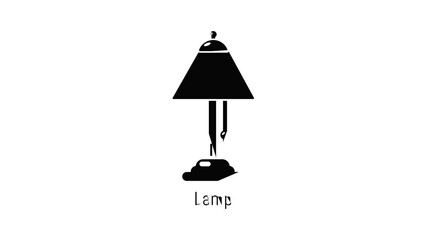 Poster - Lamp icon animation simple best object on white