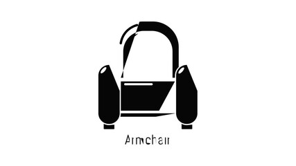 Poster - Armchair icon animation simple best object on white