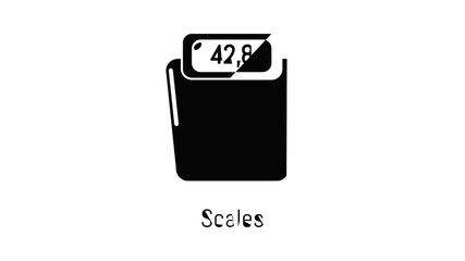 Sticker - Scales icon animation simple best object on white