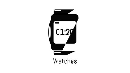 Poster - Watches icon animation simple best object on white