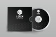 © Jahanullah - CD cover and Disk design. Luxury, Modern, Elegant, Professional Minimalist Business CD cover design design with disk label design. Elements of Branding Stationery. Vector illustration