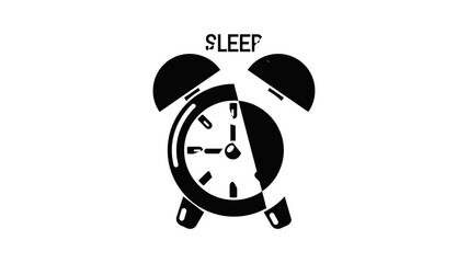 Poster - Alarm clock icon animation simple best object on white