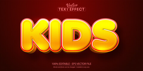 Wall Mural - kids text, cartoon style editable text effect