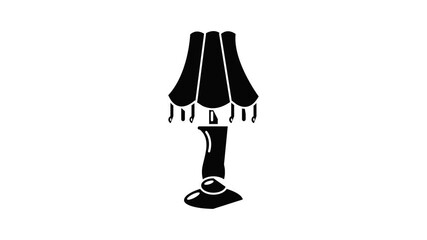 Poster - Close lamp icon animation simple best object on white