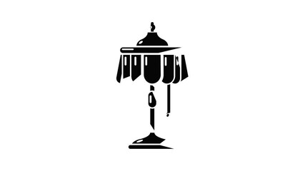 Poster - Electric lamp icon animation simple best object on white