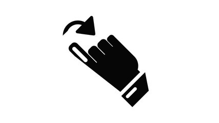Poster - Cursor turn icon animation simple best object on white
