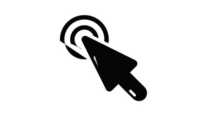 Poster - Cursor clicking icon animation simple best object on white