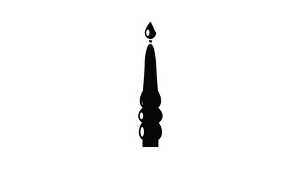 Wall Mural - Candle dinner icon animation simple best object on white