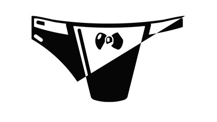 Poster - Underpants girl icon animation simple best object on white