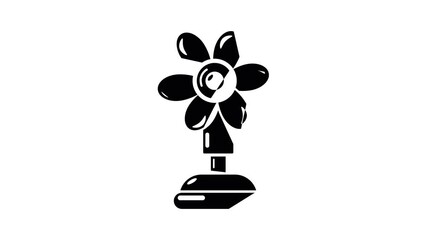 Poster - Ventilator icon animation simple best object on white