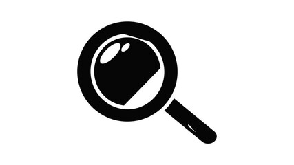Wall Mural - Magnifier icon animation simple best object on white