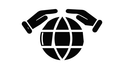 Poster - Safe planet icon animation simple best object on white